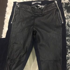 2/$50 GUESS denim jeans with front pleather panel